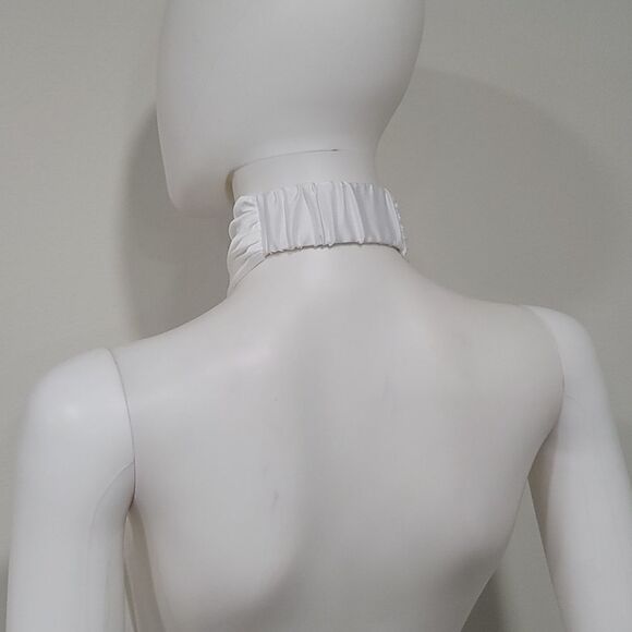 NWOT SHOW ME Your MuMu Jasmine Halter Mini Dress in Ivory Luxe Satin - Picture 8 of 13